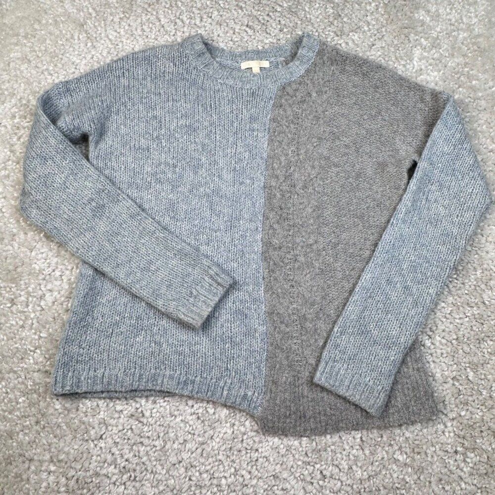 LISA TODD Asymmetrical Wool Cashmere Colorblock Sweater